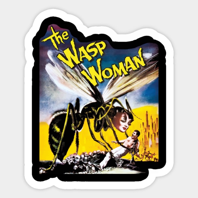 The Wasp Woman, From A 1959 Sci-Fi Horror Movie Poster Sticker by VintageArtwork